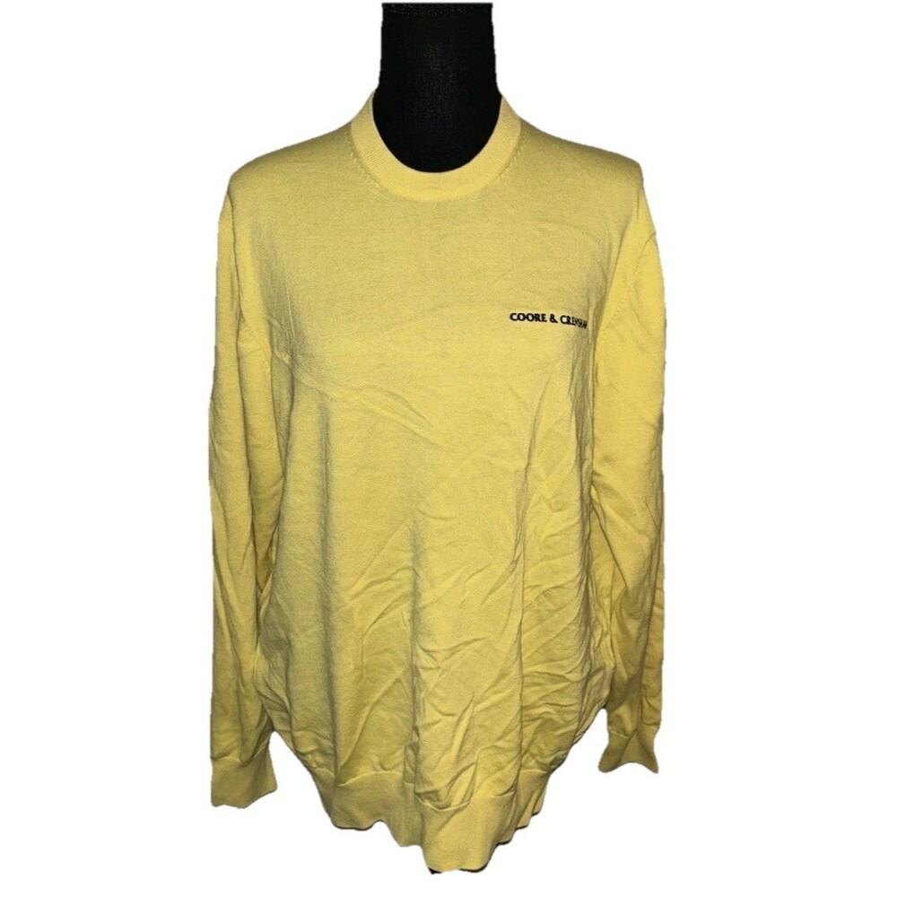 Donald Ross Superfine Cotton Large Yellow Sweatshirt~ Coore & Crenshaw Golf